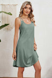 Eyelet Scoop Neck Double Strap Dress - Trendsi - Flyclothing LLC