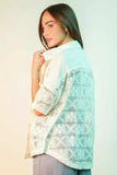 VERY J Plus Size Oversized Crochet Button Down Shirt Top - Trendsi - Flyclothing LLC