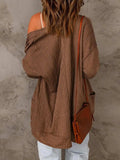 Pocketed Open Front Long Sleeve Cardigan - Trendsi - Flyclothing LLC
