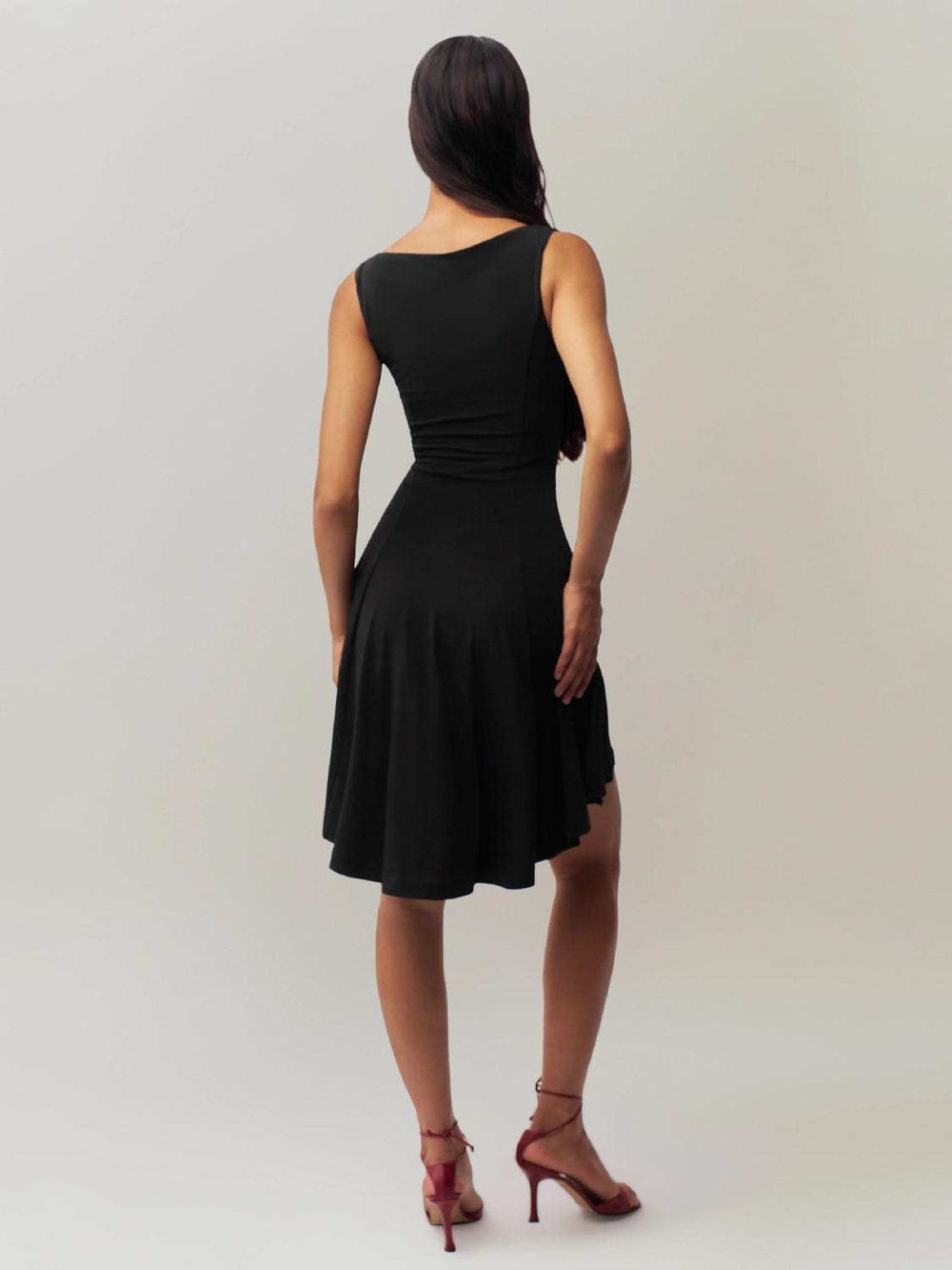 High-Low Round Neck Sleeveless Dress - Trendsi - Flyclothing LLC