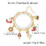 Christmas 18K Gold-Plated Charm Bracelet - Trendsi - Flyclothing LLC