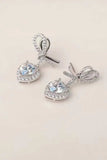 2 Carat Moissanite 925 Sterling Silver Heart Earrings - Trendsi - Flyclothing LLC