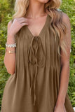 Tie Front Sleeveless Romper - Trendsi - Flyclothing LLC