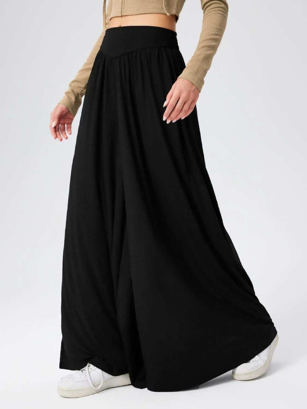 High Waist Wide Leg Pants - Trendsi - Flyclothing LLC