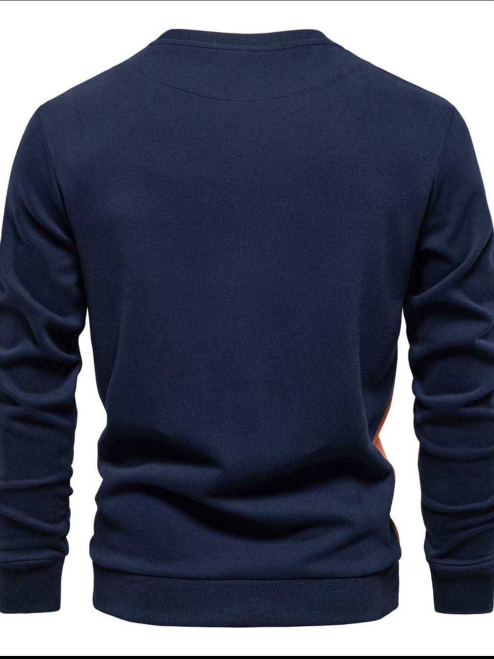 Men's Side Striped Contrast Round Neck Sweatshirt - Trendsi - Flyclothing LLC