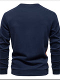 Men's Side Striped Contrast Round Neck Sweatshirt - Trendsi - Flyclothing LLC