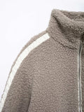 Zip Up Turtleneck Long Sleeve Plush Jacket - Trendsi - Flyclothing LLC