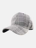 Plaid Adjustable Cotton Baseball Cap - Trendsi - Flyclothing LLC