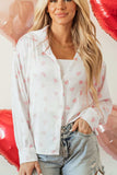 Heart Print Collared Neck Long Sleeve Shirt - Trendsi - Flyclothing LLC