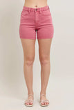Judy Blue Pink Back Pkt Embroidery Shorts - Trendsi - Flyclothing LLC
