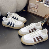 Contrast Round Toe Platform Sneakers - Trendsi - Flyclothing LLC