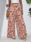 Printed High Waist Wide Leg Pants - Trendsi - Flyclothing LLC
