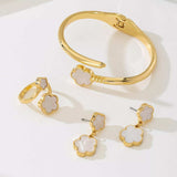 18K Gold-Plated Flower Jewelry Set - Trendsi - Flyclothing LLC