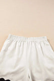 Ricrac Trim Tank Top and Elastic Waist Shorts Set - Trendsi - Flyclothing LLC
