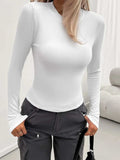 Round Neck Long Sleeve T-Shirt - Trendsi - Flyclothing LLC