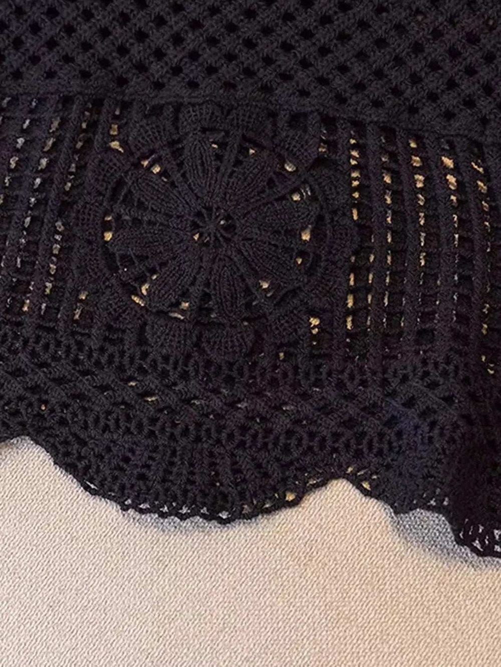 Openwork Scoop Neck Tank - Trendsi - Flyclothing LLC