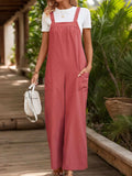 Square Neck Wide Strap Overalls - Trendsi - Flyclothing LLC