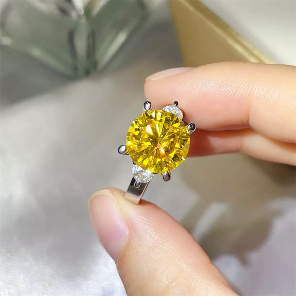 5 Carat Moissanite 925 Sterling Silver Ring - Trendsi - Flyclothing LLC