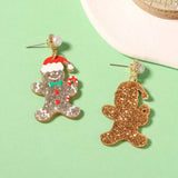 Christmas Gingerbread Man Dangle Earrings - Trendsi - Flyclothing LLC