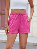Florira Texture Drawstring Shorts - Trendsi - Flyclothing LLC