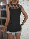 Lace Detail V-Neck Tank - Trendsi - Flyclothing LLC