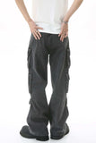 Men's Multi-Pocket Pleated Cargo Jeans - Trendsi - Flyclothing LLC