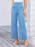 High Waist Wide Leg Pants - Trendsi - Flyclothing LLC