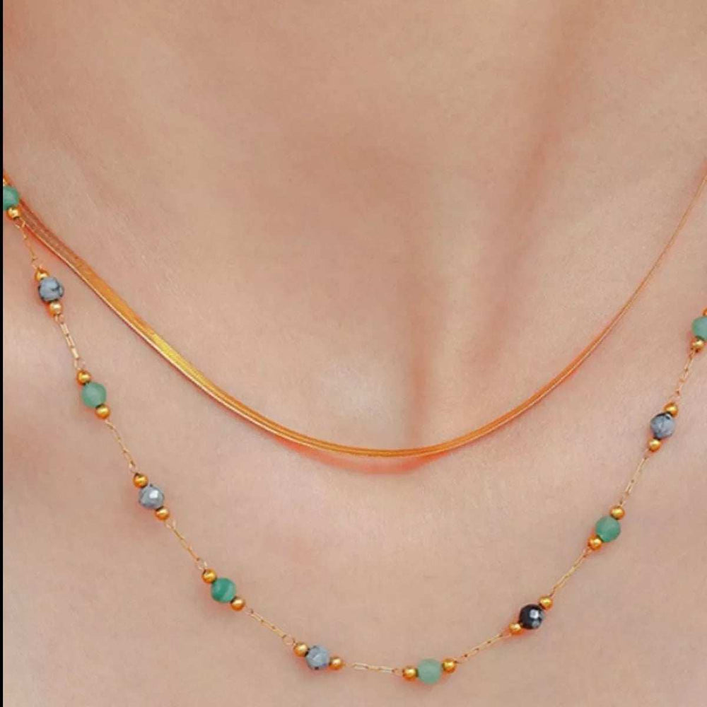 18K Gold-Plated Titanium Steel Necklace - Trendsi - Flyclothing LLC