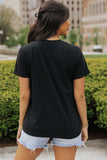 Bow Graphic Round Neck Short Sleeve T-Shirt - Trendsi - Flyclothing LLC