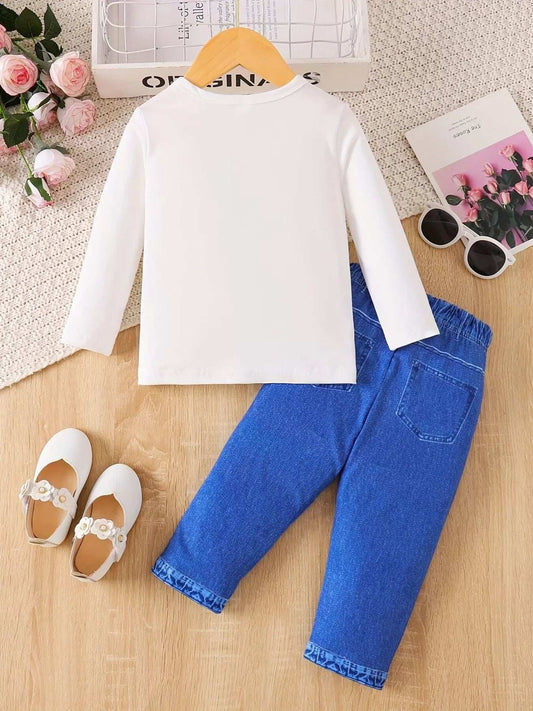 Children's Graphic Long Sleeve Top and Pants Set - Trendsi - Flyclothing LLC