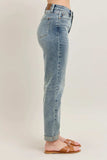 Judy Blue Full Size Hw Vintage Wash Double Roll Cuff Bf Jeans Plus Size - Trendsi - Flyclothing LLC