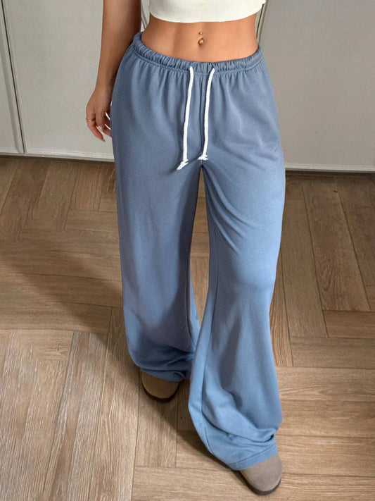 Drawstring Wide Leg Pants - Trendsi - Flyclothing LLC