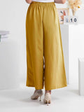 Wide Leg Elastic Waist Pants - Trendsi - Flyclothing LLC