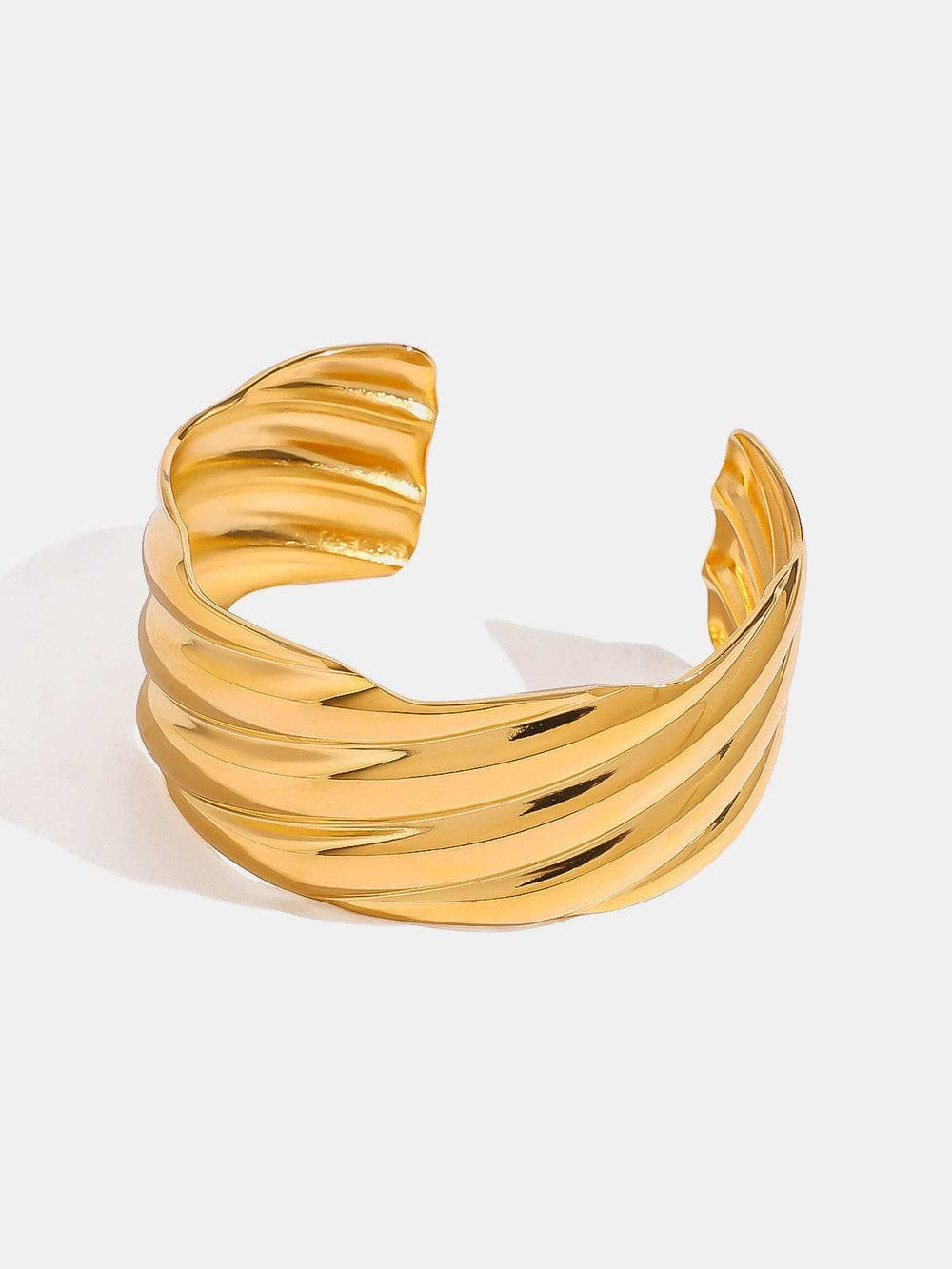 18K Gold-Plated Stainless Steel Open Ring - Trendsi - Flyclothing LLC