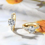 2.36 Carat Moissanite Zircon 925 Sterling Silver Hoop Earrings - Trendsi - Flyclothing LLC