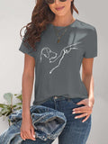 Dog Graphic Round Neck T-Shirt - Trendsi - Flyclothing LLC