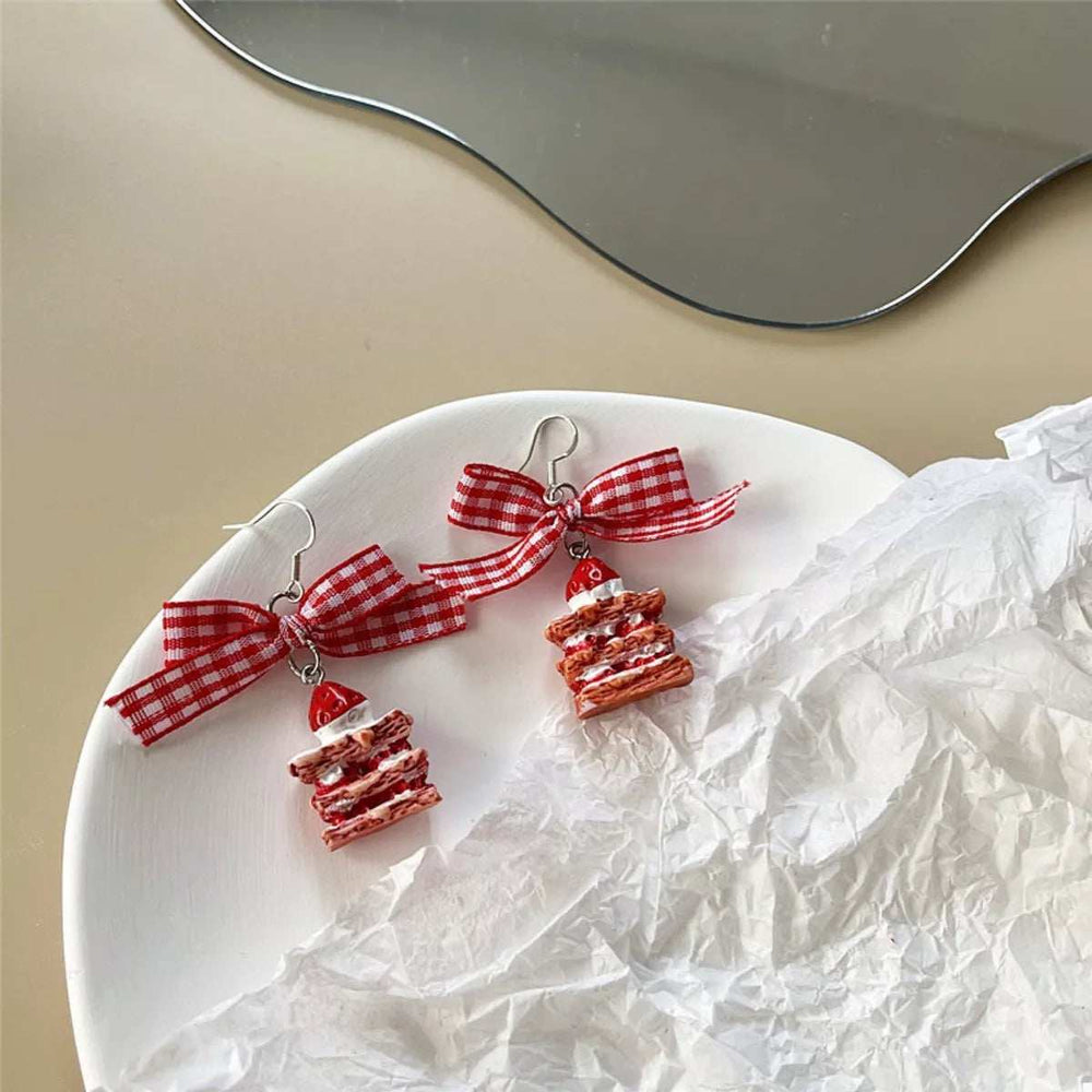 Strawberry Dangle Earrings - Trendsi - Flyclothing LLC