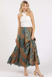 Mittoshop Paisley Patchwork Print Satin Maxi Skirt - Trendsi - Flyclothing LLC
