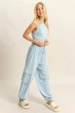 HYFVE Crop Top and Cargo Pants Set - Trendsi - Flyclothing LLC