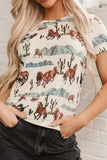 Western Fashion Mustang River Printed Mesh T Shirt - Trendsi - Flyclothing LLC