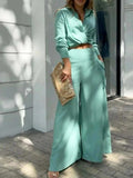 Full Size Long Sleeve Top and Pants Set Plus Size - Trendsi - Flyclothing LLC
