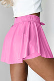 Drawstring High Waist Lined Active Skorts - Trendsi - Flyclothing LLC