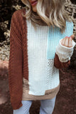 Color Block Round Neck Long Sleeve Sweater - Trendsi - Flyclothing LLC
