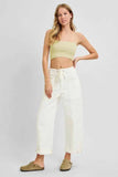 RISEN Full Size High Rise Crop Wide Barrel Cargo Pocket Jeans Plus Size - Trendsi - Flyclothing LLC