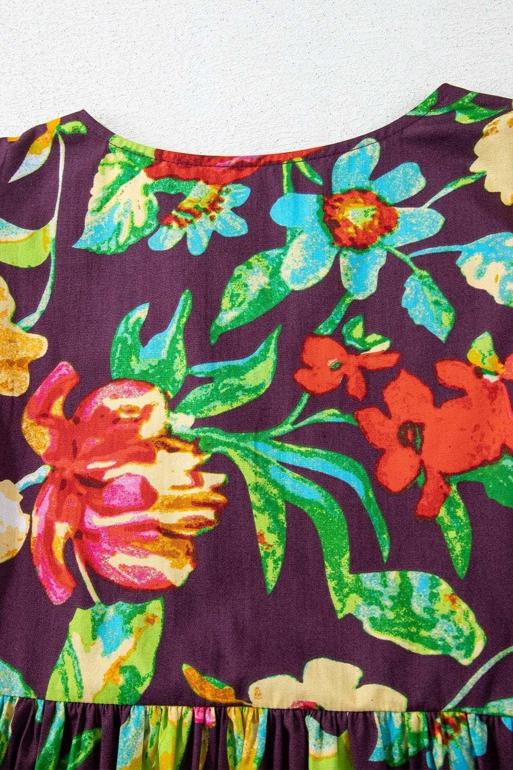 Flower Embroidered Trim Half Sleeve Blouse - Trendsi - Flyclothing LLC
