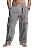 Men's Full Size Drawstring Pants with Pockets Plus Size - Trendsi - Flyclothing LLC