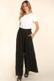 Haptics Elastic Waist Wide Leg Pants with Pockets - Trendsi - Flyclothing LLC
