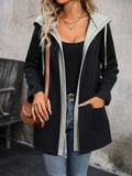 Drawstring Long Sleeve Hooded Jacket - Trendsi - Flyclothing LLC