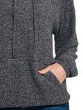 Zenana Brushed Hacci Melange Hooded Sweater - Trendsi - Flyclothing LLC