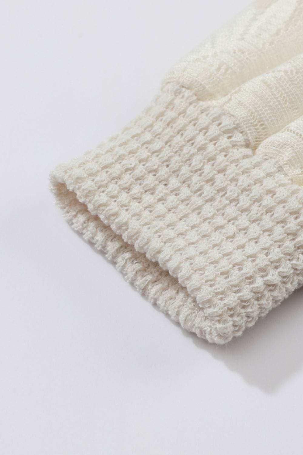 Mock Neck Lace Long Sleeve Top - Trendsi - Flyclothing LLC